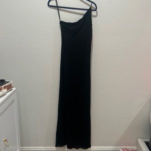 long sparkly black dress